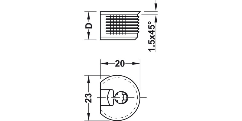 Rafix 20 FlushFit Housing 19mm Pl Black