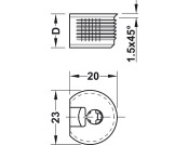 Rafix 20 FlushFit Housing 19mm Pl Black