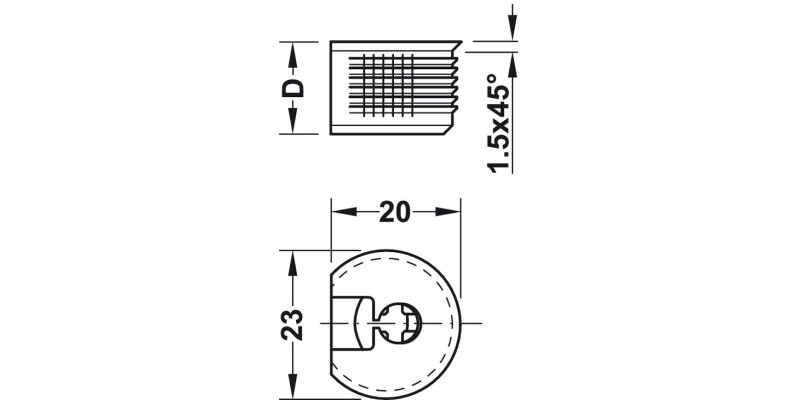 Connector Housing, Flush-Fitting, Plastic, without Ridge, Rafix-20