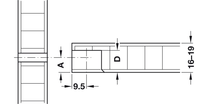 Rafix 20 FlushFit Housing 19mm Pl Brown