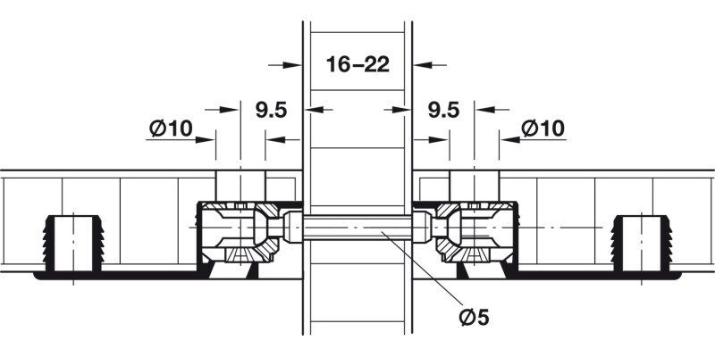 Rafix 20 Tab Dbl End Bolt D5/16-22mm St