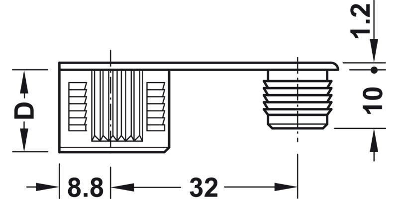 Rafix Connect Bolt S20 5/11mm St Bright