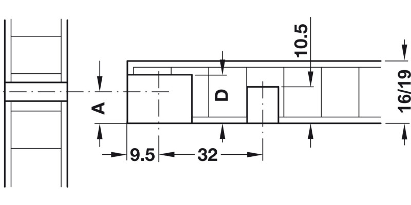 Rafix 20 Housing w Ridge 19mm ZA NP