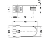 Rafix 20 Housing wo Ridge 16mm Pl White