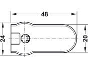 Rafix 20 Housing wo Ridge 16mm Pl White