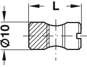 Cross Dowel M6x14mm Centric Bright St