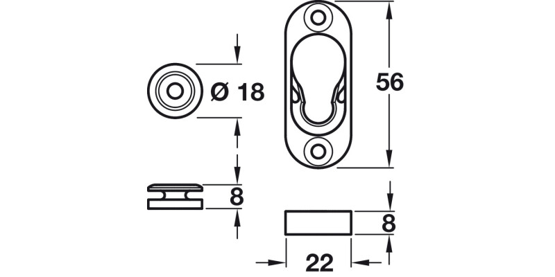 Button-fix Type 1 Flush Complete Set