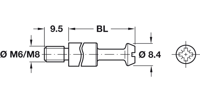 Maxifix ConnBolt S35 M6x35mm Galv St