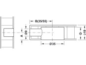 Maxifix Housing SW6 19/35mm ZA Bright