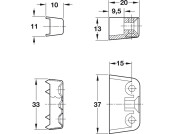 Clip Cabinet Conn Top Element Wht