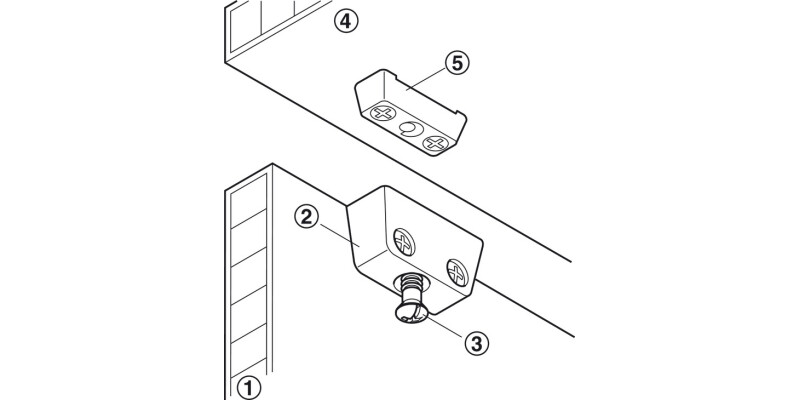 Clip Cabinet Conn Top Element Wht