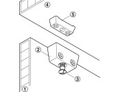 Clip Cabinet Conn Top Element Wht