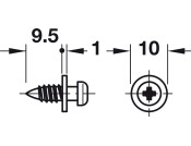 Modular Screw Collared 9.5mm St Galv