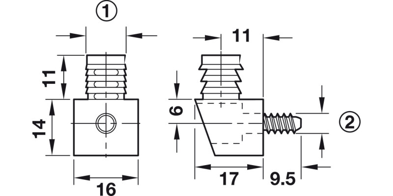Uno 1 KD Fitting D5mm Pl White