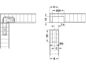 Connnecting Fitting Recessed Pl Brown