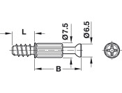 Minifix S200 Con Bolt 5/34mm St Galv