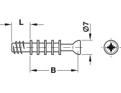 Minifix M200 Con Bolt 5/24mm St Galv