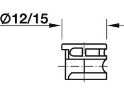 Minifix 15 Housing 15mm wo Rim Bright