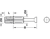 Minifix C100 Spread Bolt 8/34mm ZA Blk