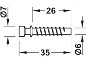 Tofix Connecting Bolt 6x35mm ZA Bright