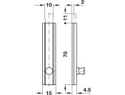 Furniture Bolt Straight 70mm Brass MNP