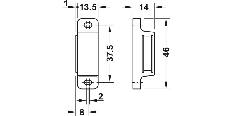 Magnetic Catch 4kg Screw ZA/NP