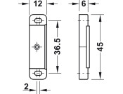 Magnetic Catch 3-4kg Screw Pl White