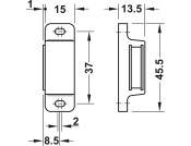 Magnetic Catch 3-4kg Screw Pl White