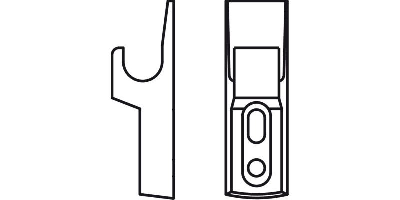 Spare Counterpiece Min-Latch Pl White