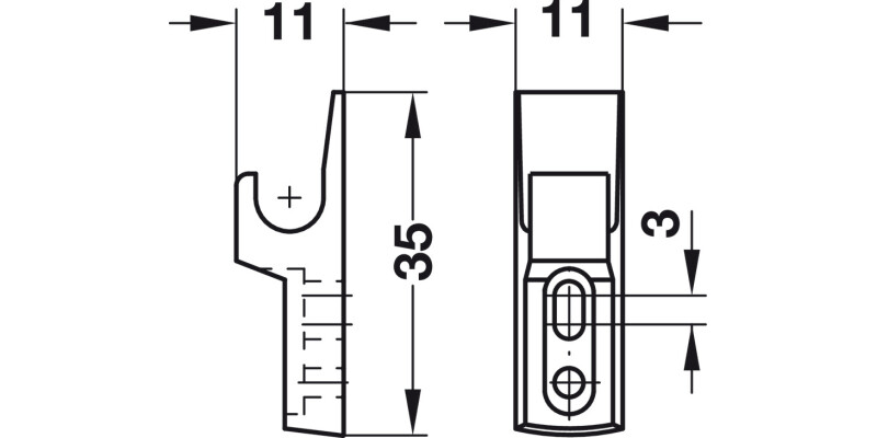 Spare Counterpiece Min-Latch Pl White