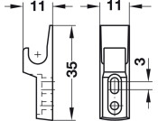 Spare Counterpiece Min-Latch Pl White