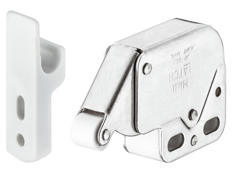 Spring Catch, Automatic, for Screw Fixing, Steel, Mini-Latch