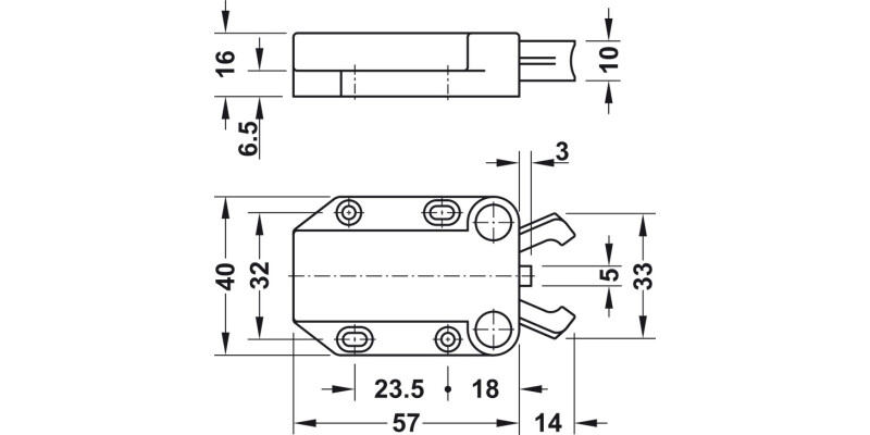 Non Magnetic Pressure Catch 4kg Pl Black