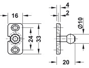 Non Magnetic Pressure Catch 4kg Pl Black