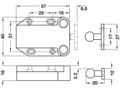 Non Magnetic Pressure Catch 4kg Pl Black