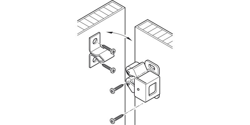 Twin Roller Catch Sprung Steel Brt Galv