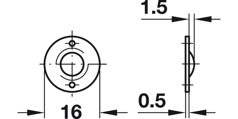 Ball Catch D12.0mm Brass/Chrome