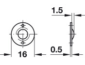 Ball Catch D12.0mm Brass/Chrome
