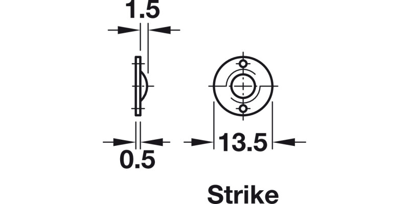 Ball Catch D12.0mm Brass/Chrome