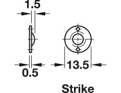 Ball Catch D12.0mm Brass/Chrome