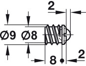 Ball Catch D12.0mm Brass/Chrome