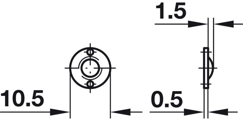 Ball Catch D12.0mm Brass/Chrome