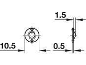 Ball Catch D12.0mm Brass/Chrome