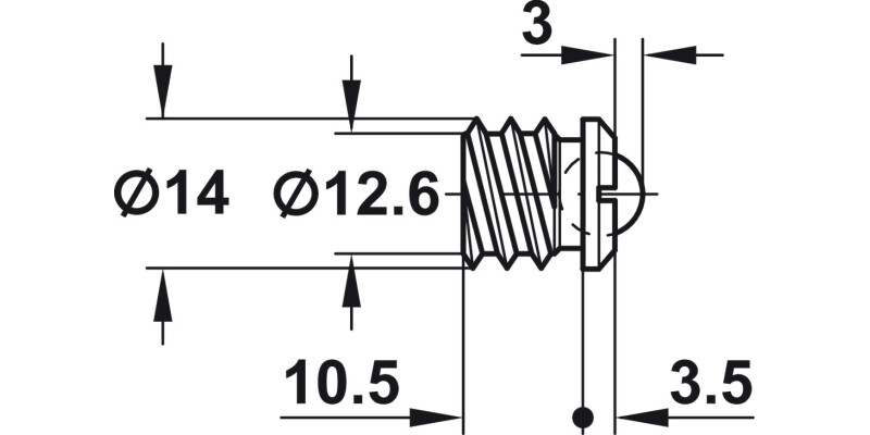 Ball Catch D12.0mm Brass/Chrome