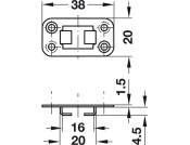 Open Bar Guide 38x20mm St Galv