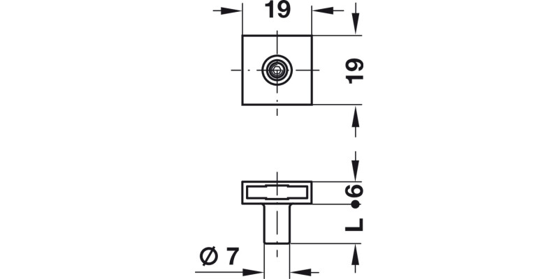 Arresting Pin 19x19x13mm ZA MNP