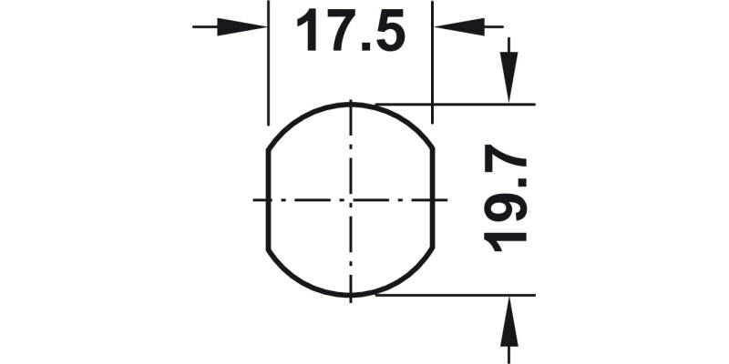 Cam Lock for Tri Socket key 32.5mm Dir.A
