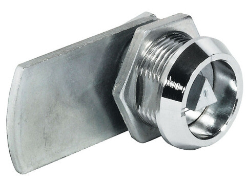 Cam Lock, for Triangular Socket Key, with Straight Cam and Nut Attachment