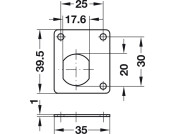Locking Plate 39.5x35x1mm St Galv