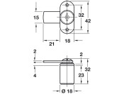 Cylinder Cam Lock wo Trap 18mm Dif Dir.A